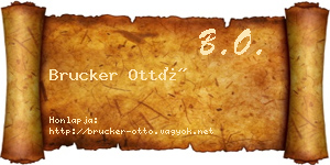 Brucker Ottó névjegykártya